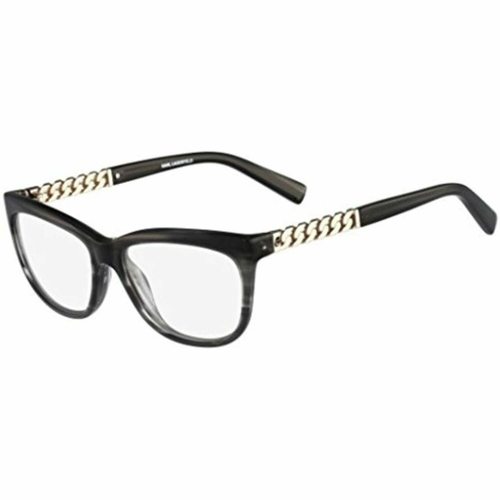 NEW Karl Lagerfeld KL852 084 Striped Grey Eyeglasses 52mm with Case