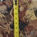 Woven Tapestry Tote Shoulder Bag Genuine Leather Trim Dog Pattern