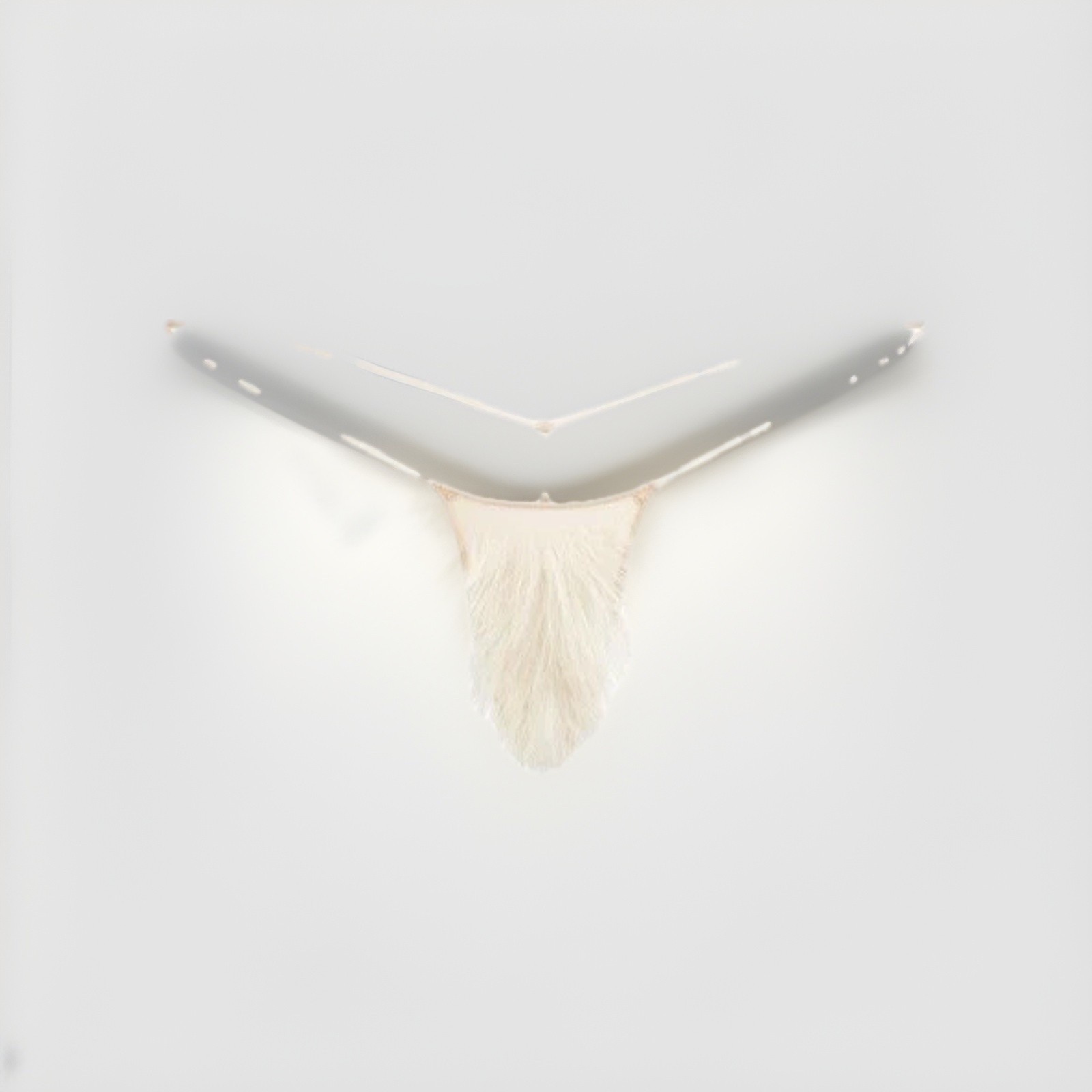 SKIMS Faux Fake Hair Micro String Thong - Clay Blonde Straight -M- With Gift Bag