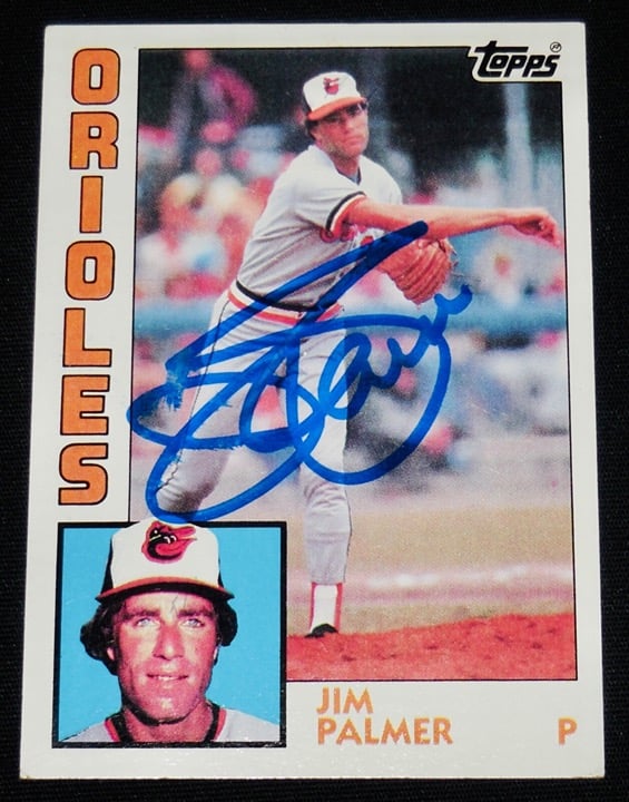 Jim Palmer Signed 1984 Topps Card!