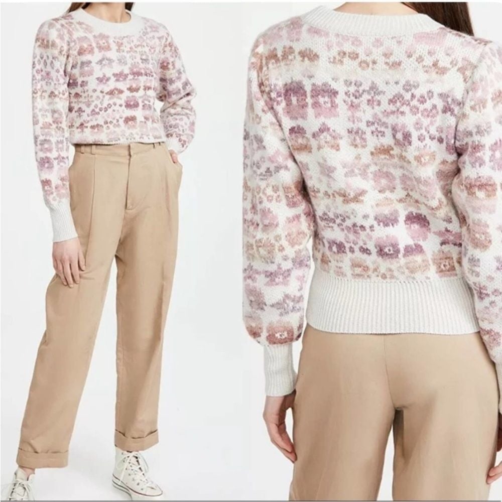 LoveShackFancy | Heirloom Jacquard Kirsten Wool & Alpaca-Blend Pullover | S