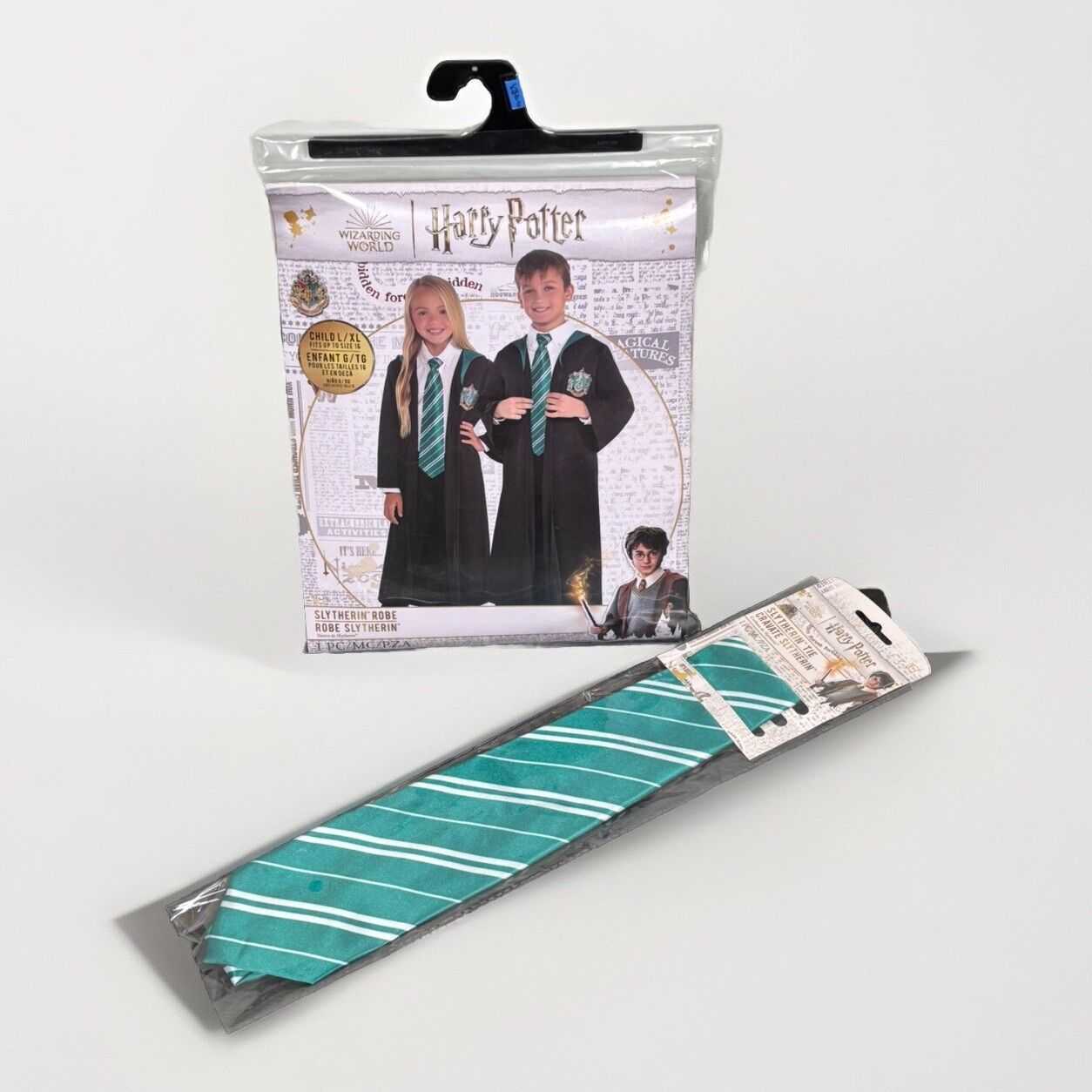 NEW Harry Potter Slytherin Robe & Tie - Child Size L/XL