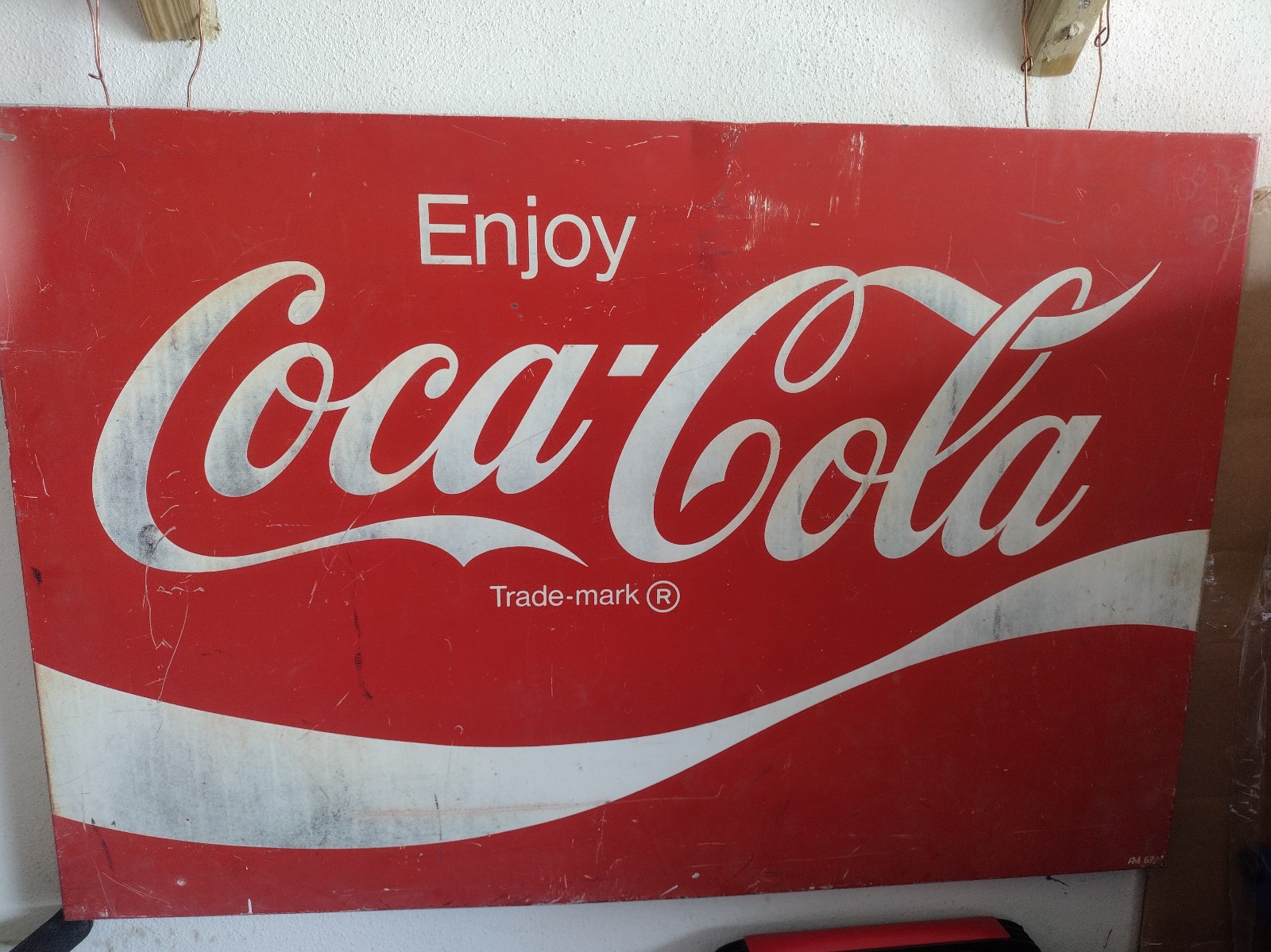 1967 COCA-COLA vintage sign 3 ft by 2 ft