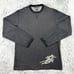 Girbaud Shirt Men's XL Gray Waffle Knit Embroidered Long Sleeve VTG Y2K