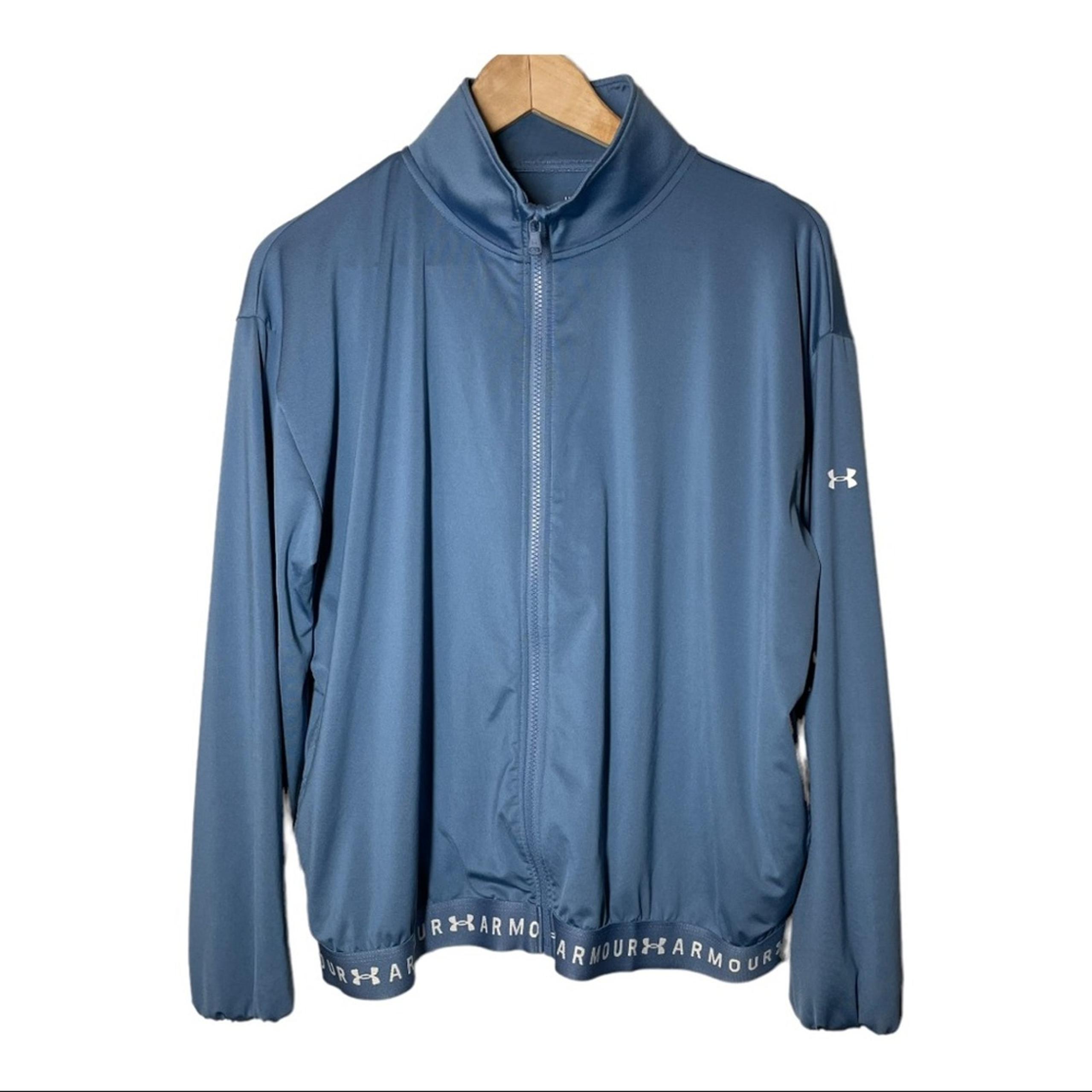 Under Armour Blue Full Zip Heatgear Lightweight Jacket Large