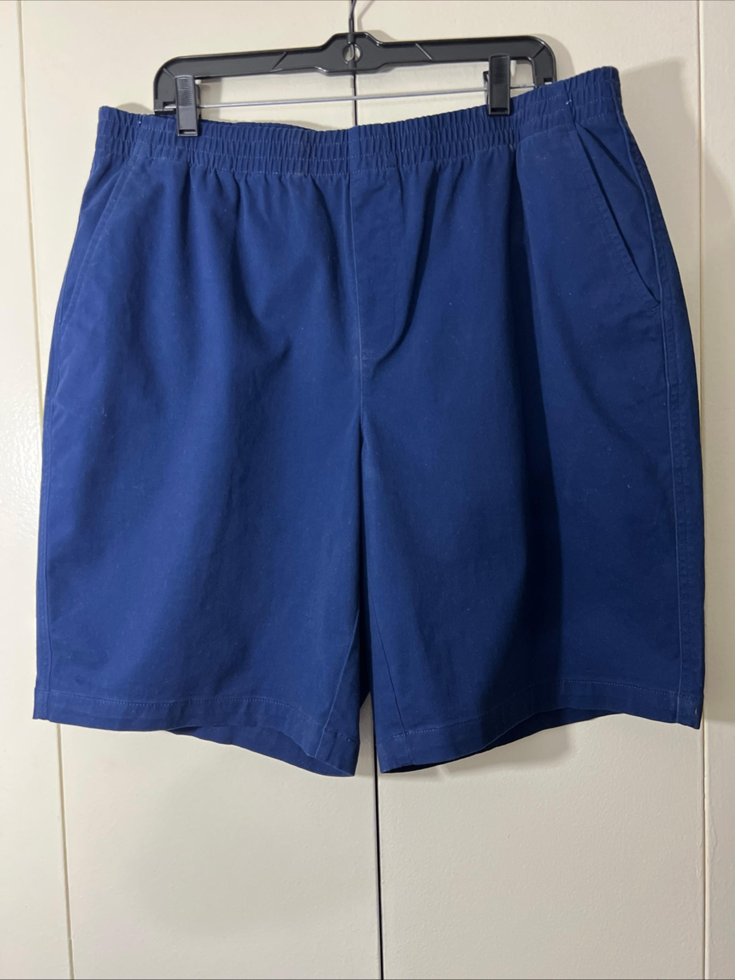 Land’s End Women’s Mid Rise Pull On 10 in Chino Shorts Size 16W Blue
