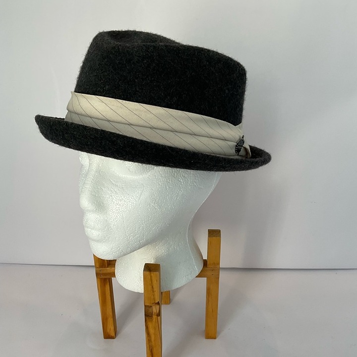 Men’s Christys’ Crown Series by Tony Merenda Dark Grey Wool Fedora Hat