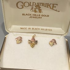 10k black hills earrings /pendant .