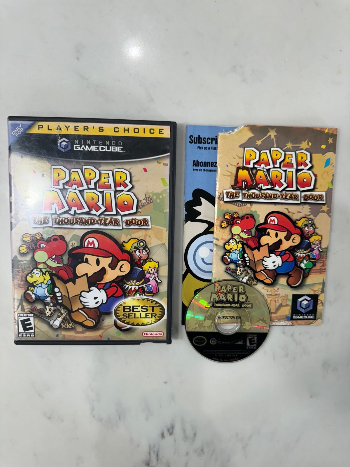 Paper Mario Thousand Year Door Clean Disc for Nintendo GameCube SHIPS SAME DAY!!