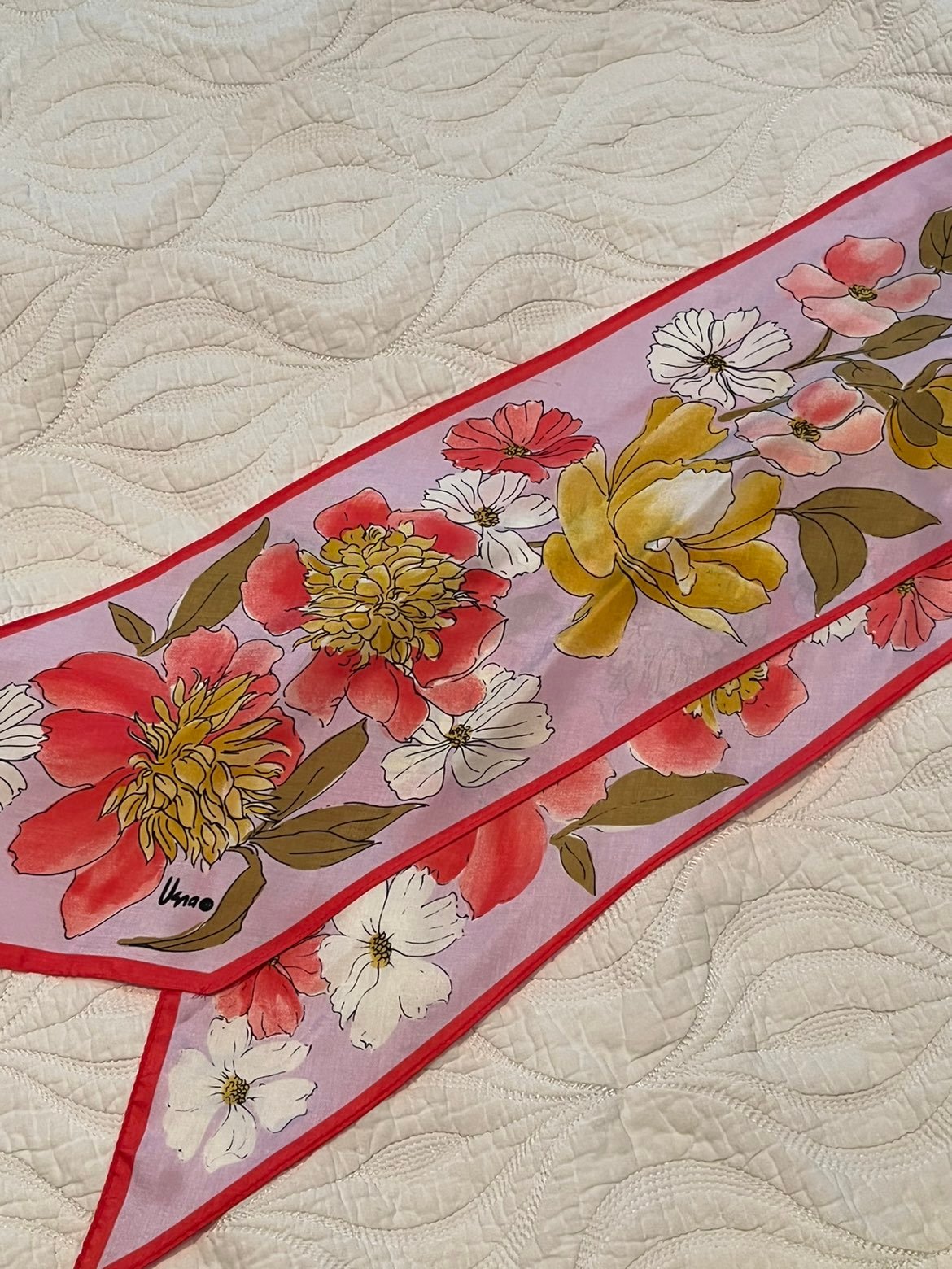 Vintage Vera Neumann Scarf - pinks/purple