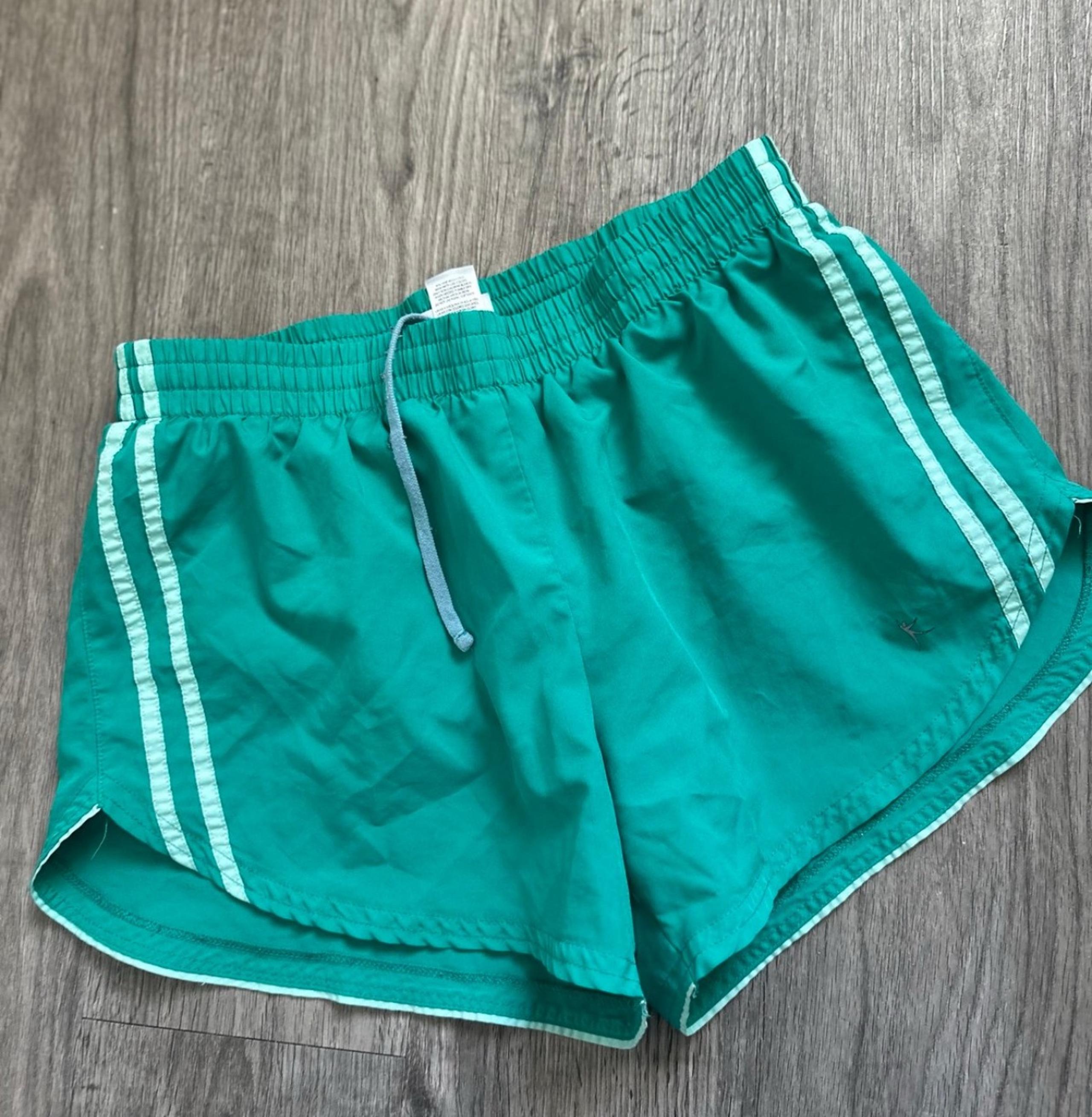 DANSKIN NOW WOMEN CASUAL RETRO GREEN BASKETBALL SPORTY SHORTS SMALL S