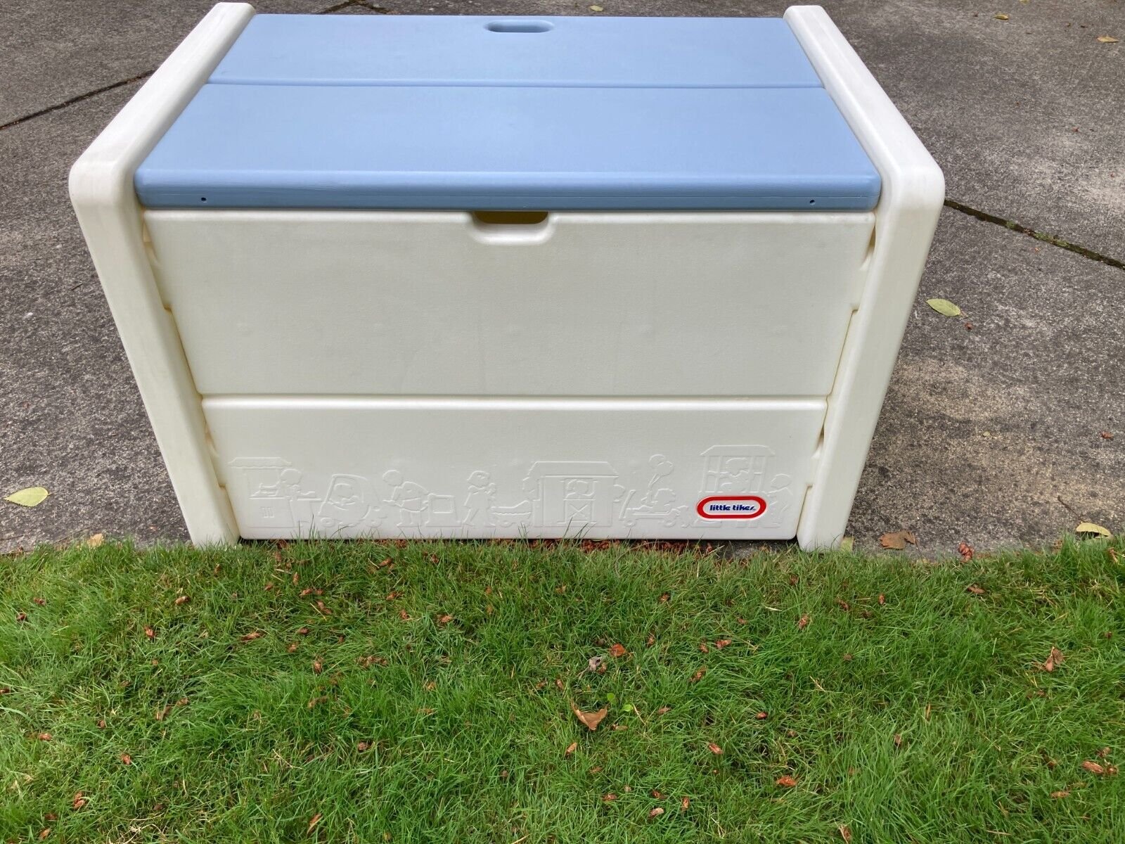 VTG Little Tikes Child Size Plastic Toy Box Toy Chest W/ Lid Free Shipping