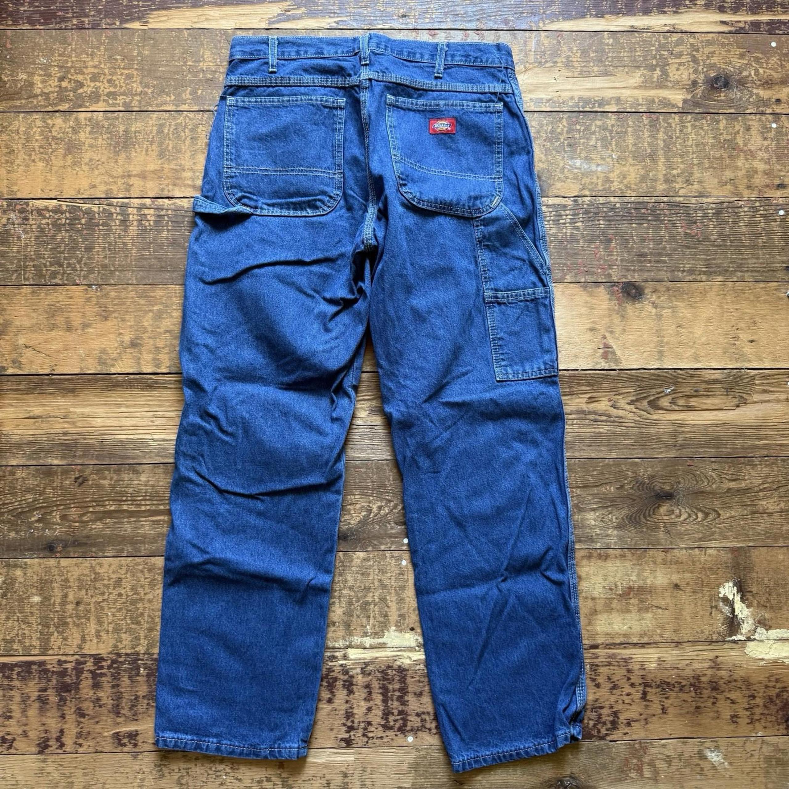 Dickies Carpenter Jeans Mens Fit 34x30 Blue Denim Pants