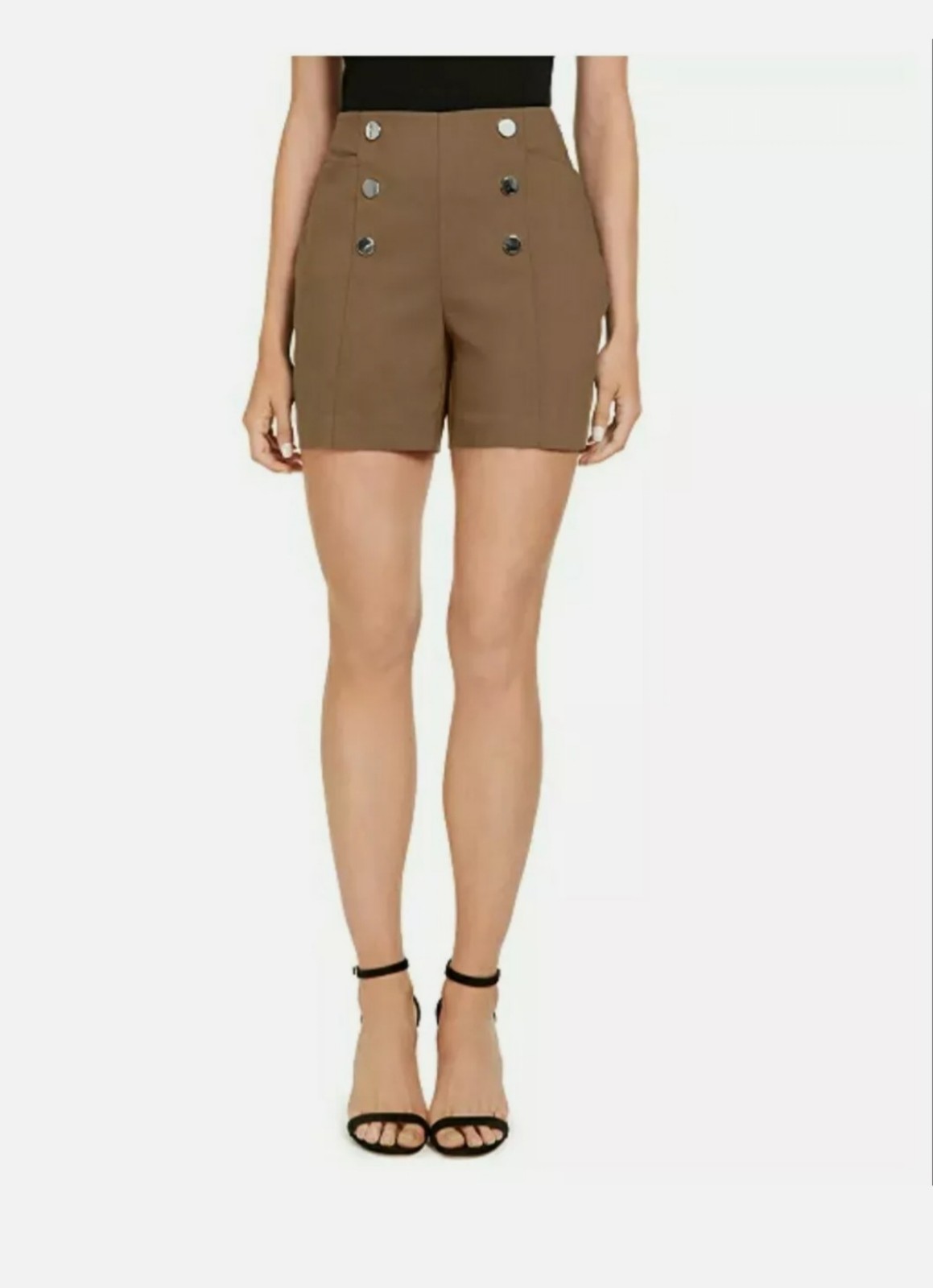 NWT Ladies I.N.C. INTERNATIONAL CONCEPTS E BROWNHigh Rise Sailor Shorts Size 8