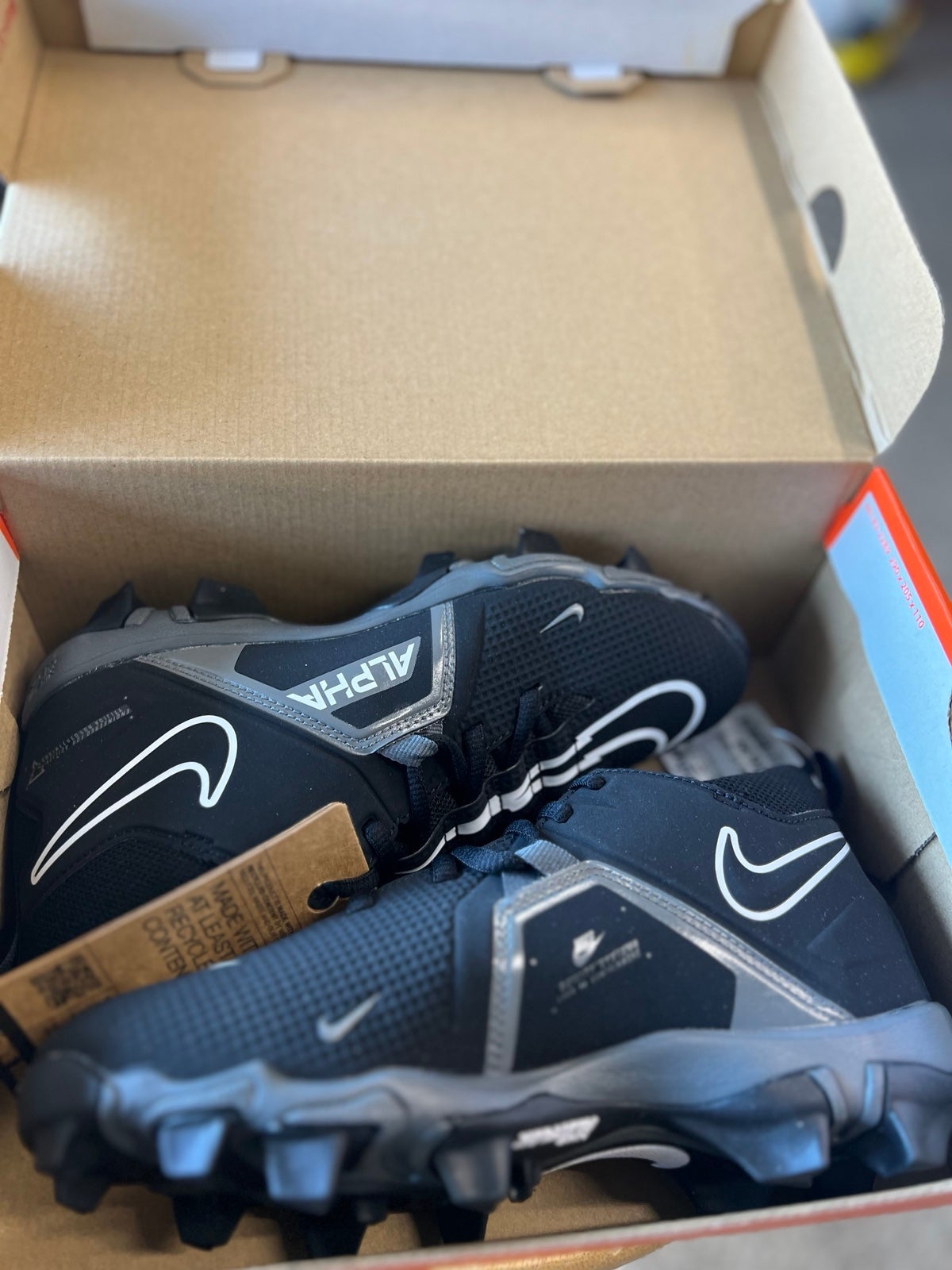 Nike Alpha Football Cleats. Size 4Y
