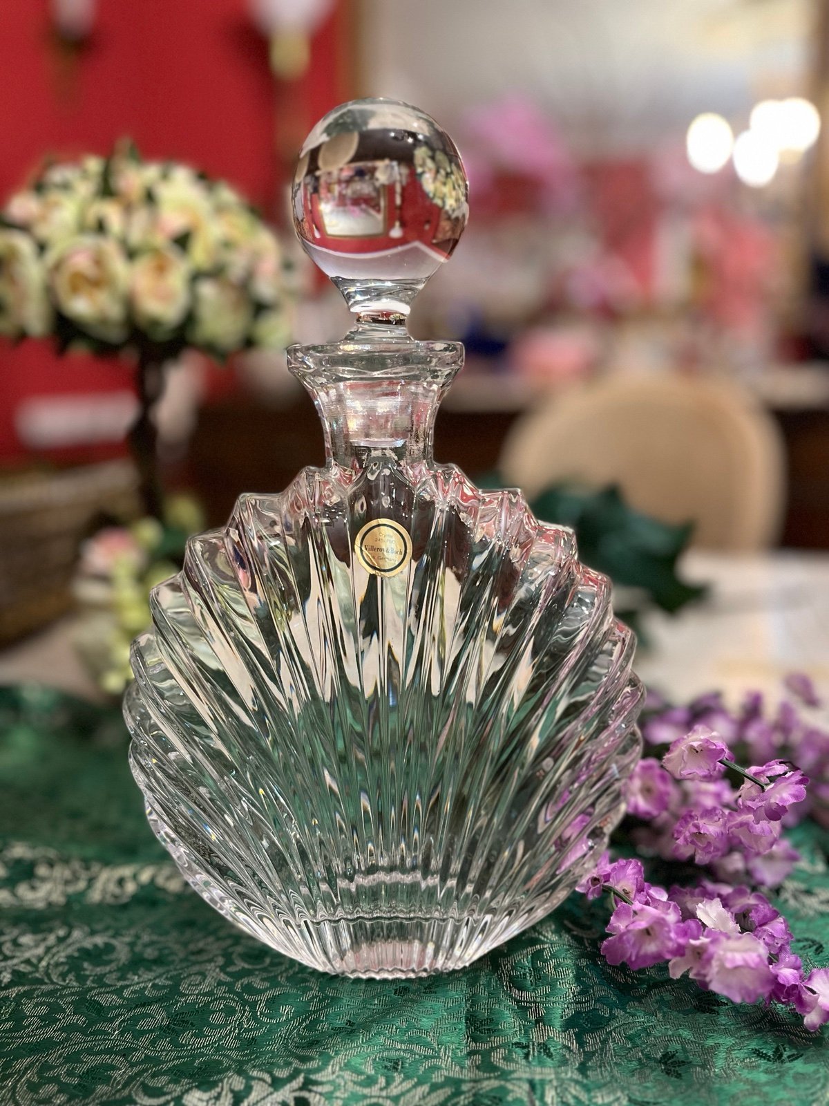 Crystal Decanter Stopper Villeroy & Boch Platano 24% Lead Crystal W. Germany VTG