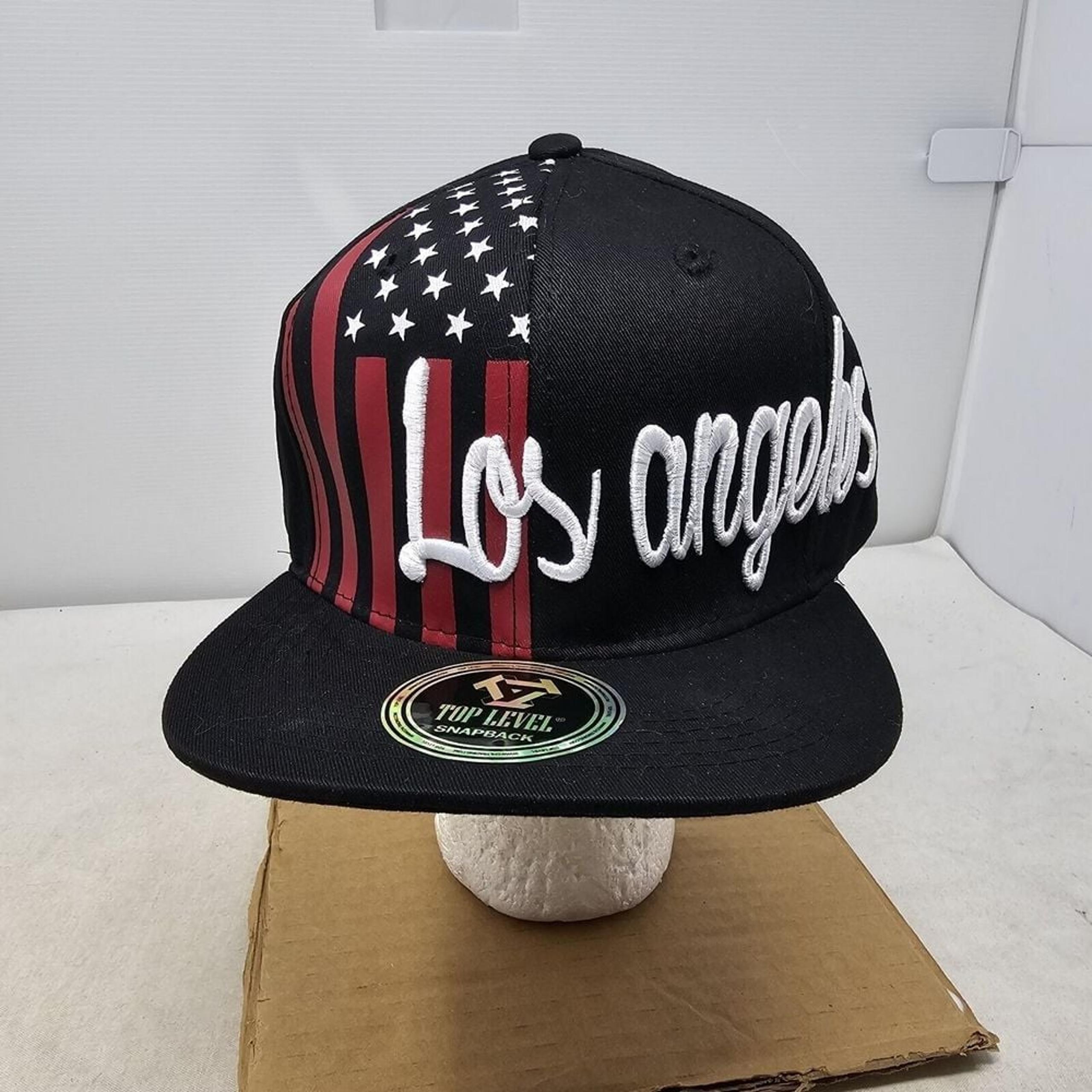 Los Angeles Top Level Hat Snapback Black Adjustable