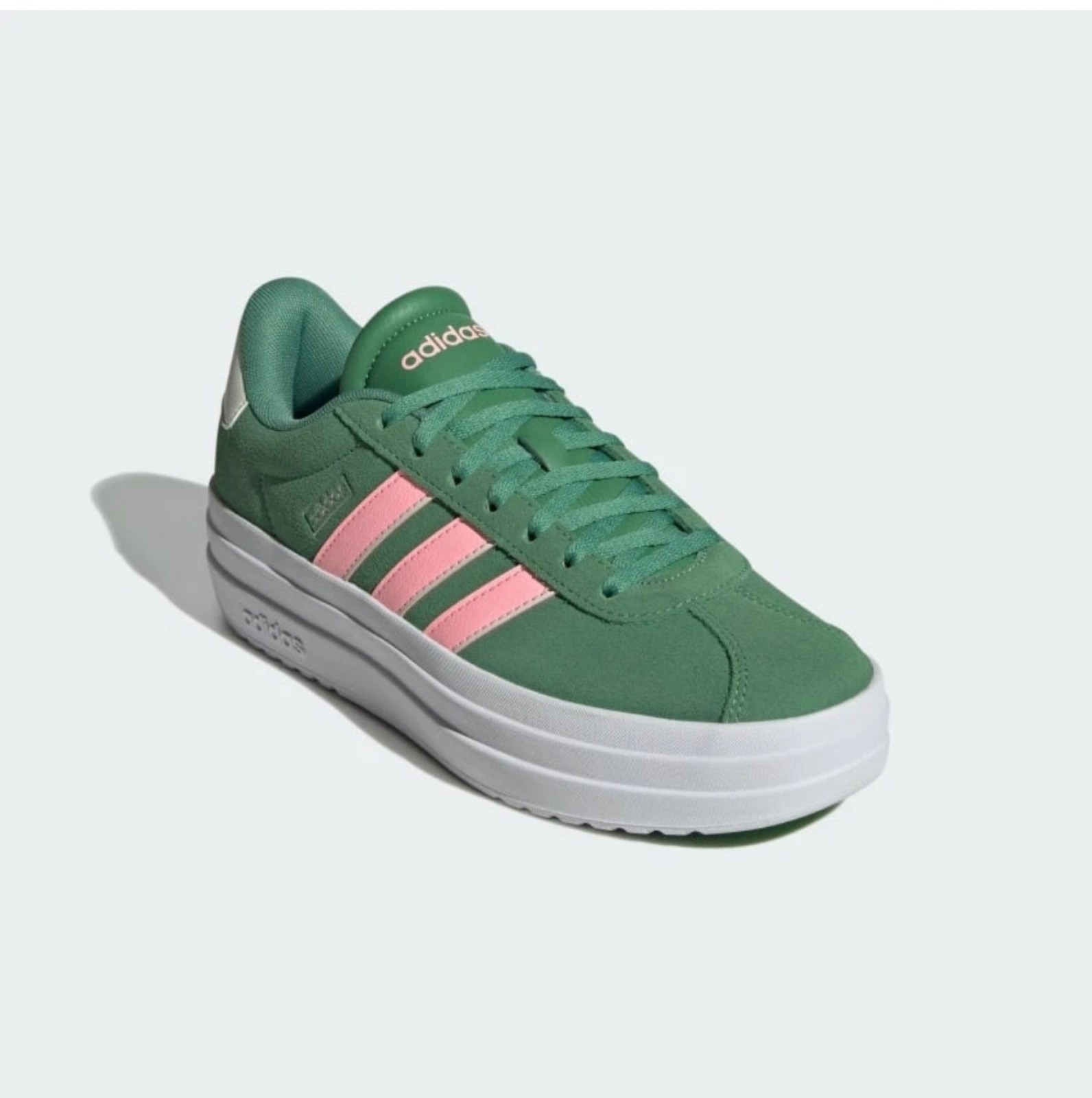 New Adidas Green & Pink Platform Sneakers - Size 9 US for woman