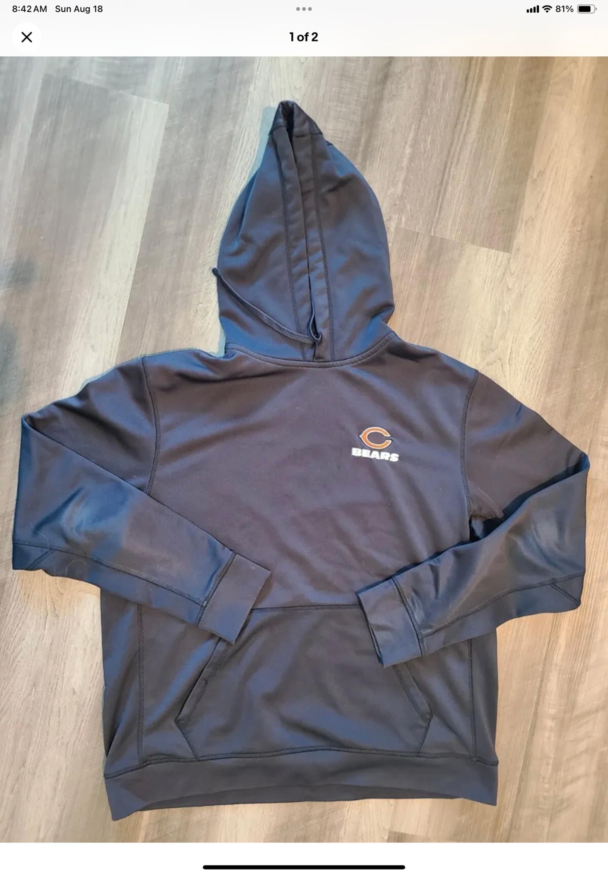 Chicago Bears Hoodie Men's Large Blue Pullover NFL Football