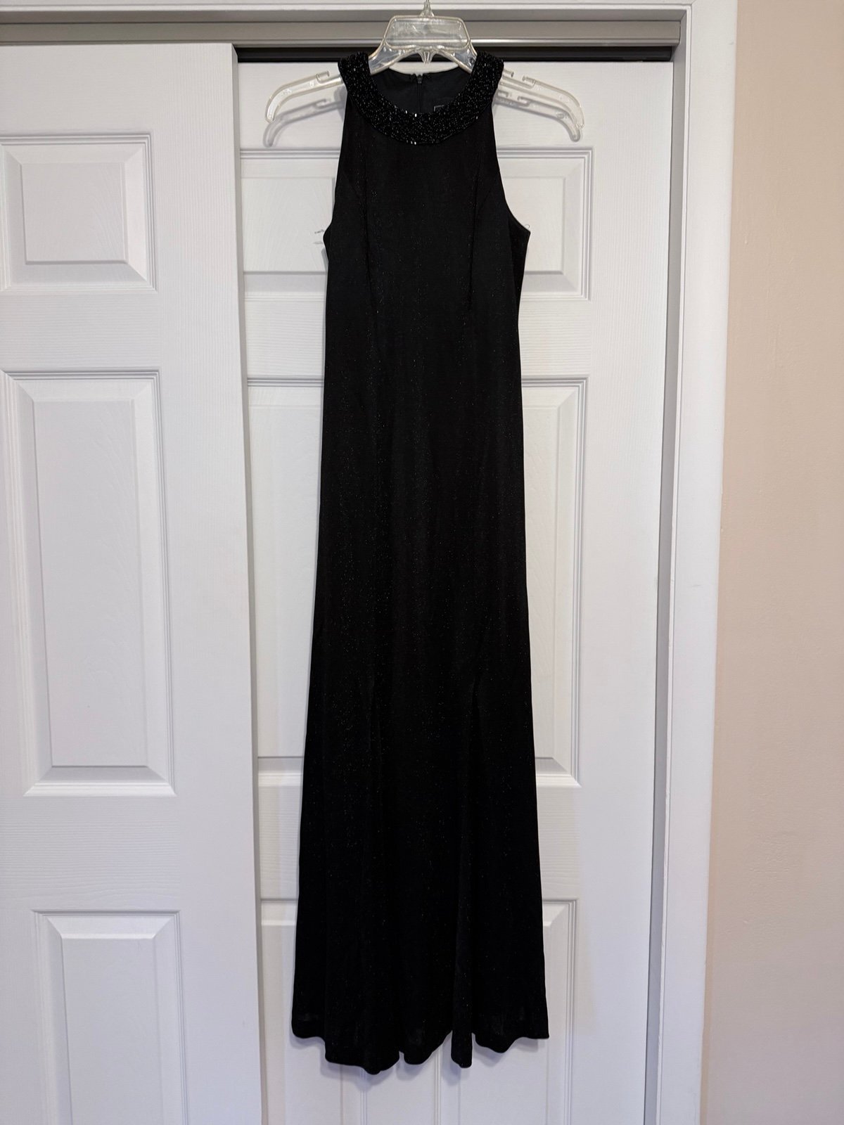 Alex Evenings Elegant Shimmering Black Evening Gown - Size 4P