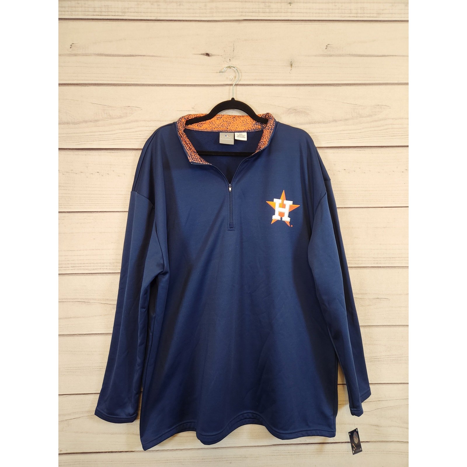 Genuine Merchandise Men's Blue Houston Astros MLB Half Zip Jacket Size XXXL NWT