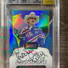 2017 Select Endorsements Richard Petty Blue Prizm /43 Auto BGS 9 Autograph 10