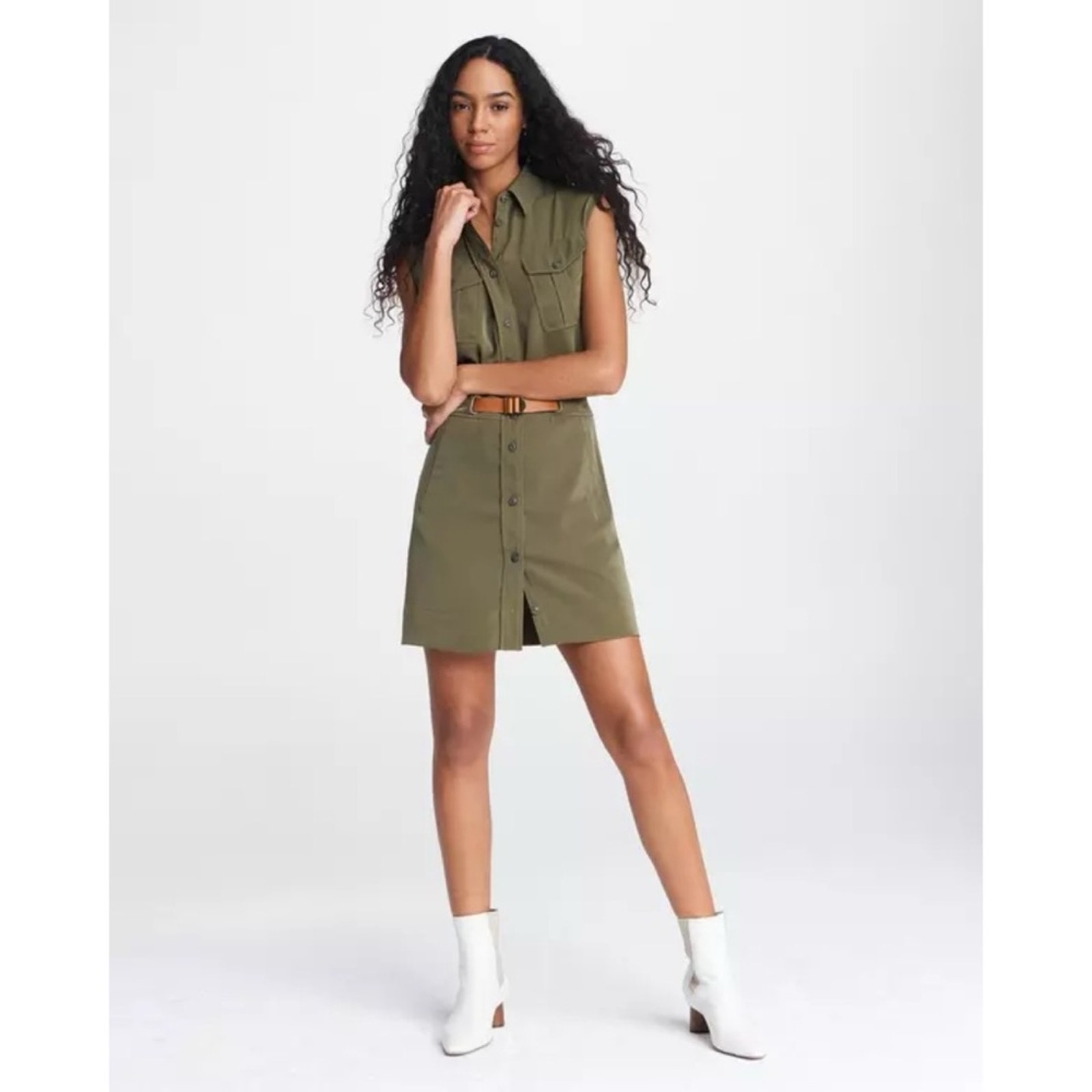 Rag & Bone Caroline Mini Dress in Olive NWT Size 6