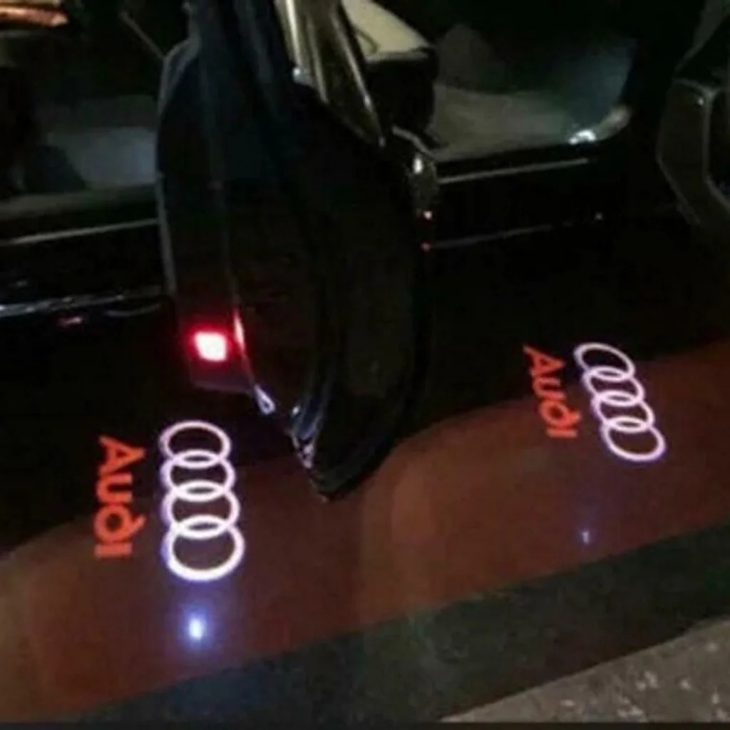 2Pcs 3D Audi HD LOGO GHOST LASER PROJECTOR DOOR UNDER PUDDLE LIGHTS FOR AUDI