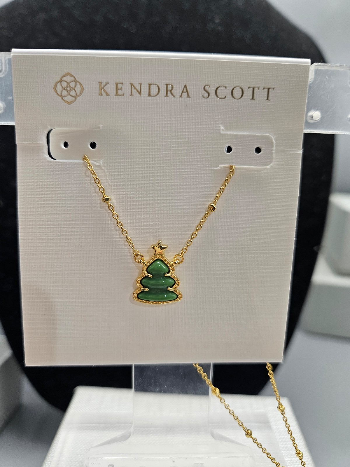Kendra Scott  Green Christmas Tree Necklace