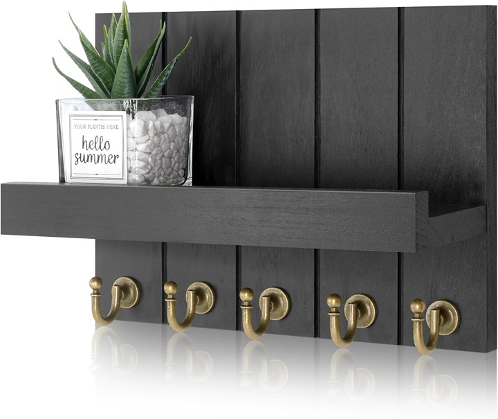 Key Holder for Wall Entryway Key Mail Organizer Modern Wall