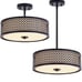 OUVR Close to Ceiling Light fixtures -14 inch Semi Flush Mount Ceiling Light, Dr