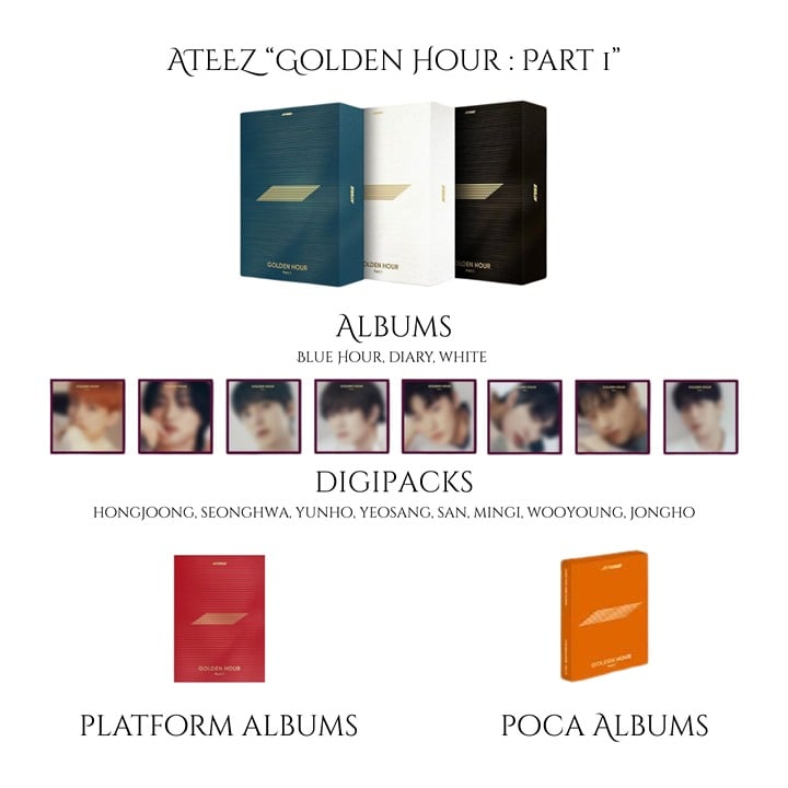 ATEEZ GOLDEN HOUR : Part.1 [Sealed] Album Lot ***DO NOT BUY***