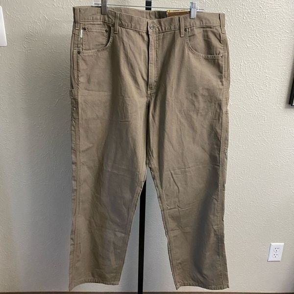Carhartt Canvas Carpenter Jean Size 40x32 Loose Fit Mushroom Gray B169 MUS New w