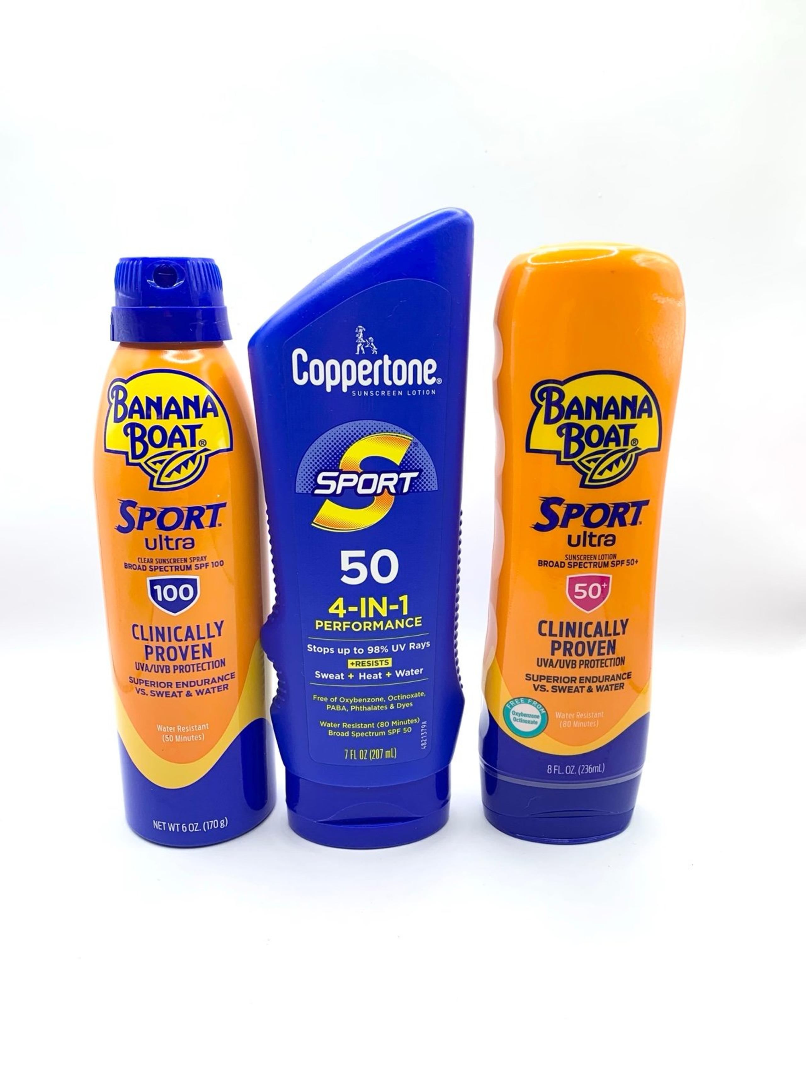 Banana Boat Ultra Sport Sunscreen & Coppertone Sport Sunscreen