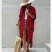NEW Black & Red Open Front Kimono Cardigan