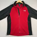 The North Face Fleece Jacket Mens Small Red Black Sweater Pullover Full Zip Poly
