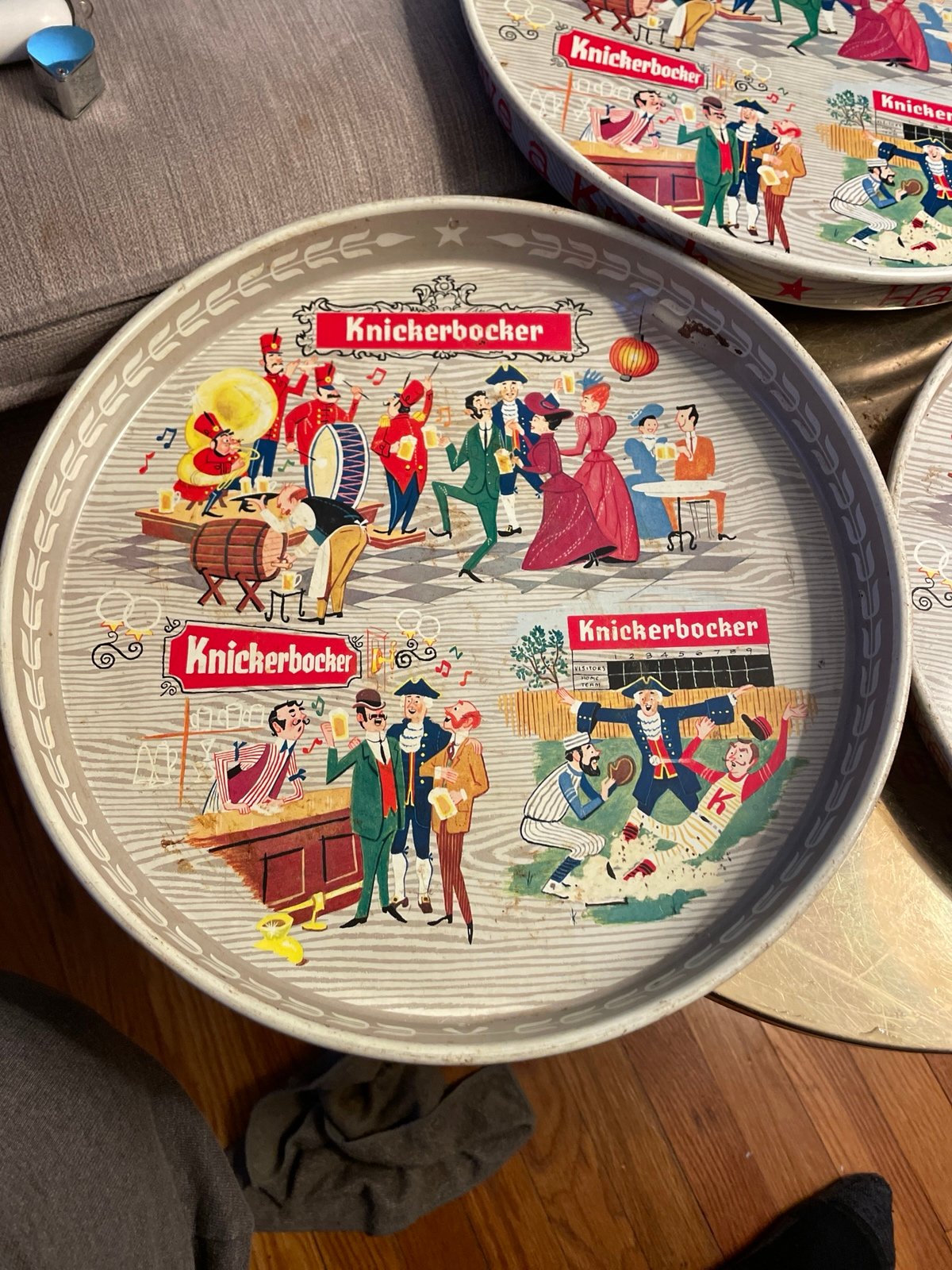 Vintage Midcentury Knickerbocker Beer Trays (3)