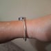 Sterling Silver Bangle Bracelet Colorful Southwest Mosaic Inlay Tiles.