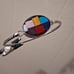 Sterling Silver Bangle Bracelet Colorful Southwest Mosaic Inlay Tiles.