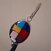 Sterling Silver Bangle Bracelet Colorful Southwest Mosaic Inlay Tiles.
