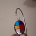 Sterling Silver Bangle Bracelet Colorful Southwest Mosaic Inlay Tiles.