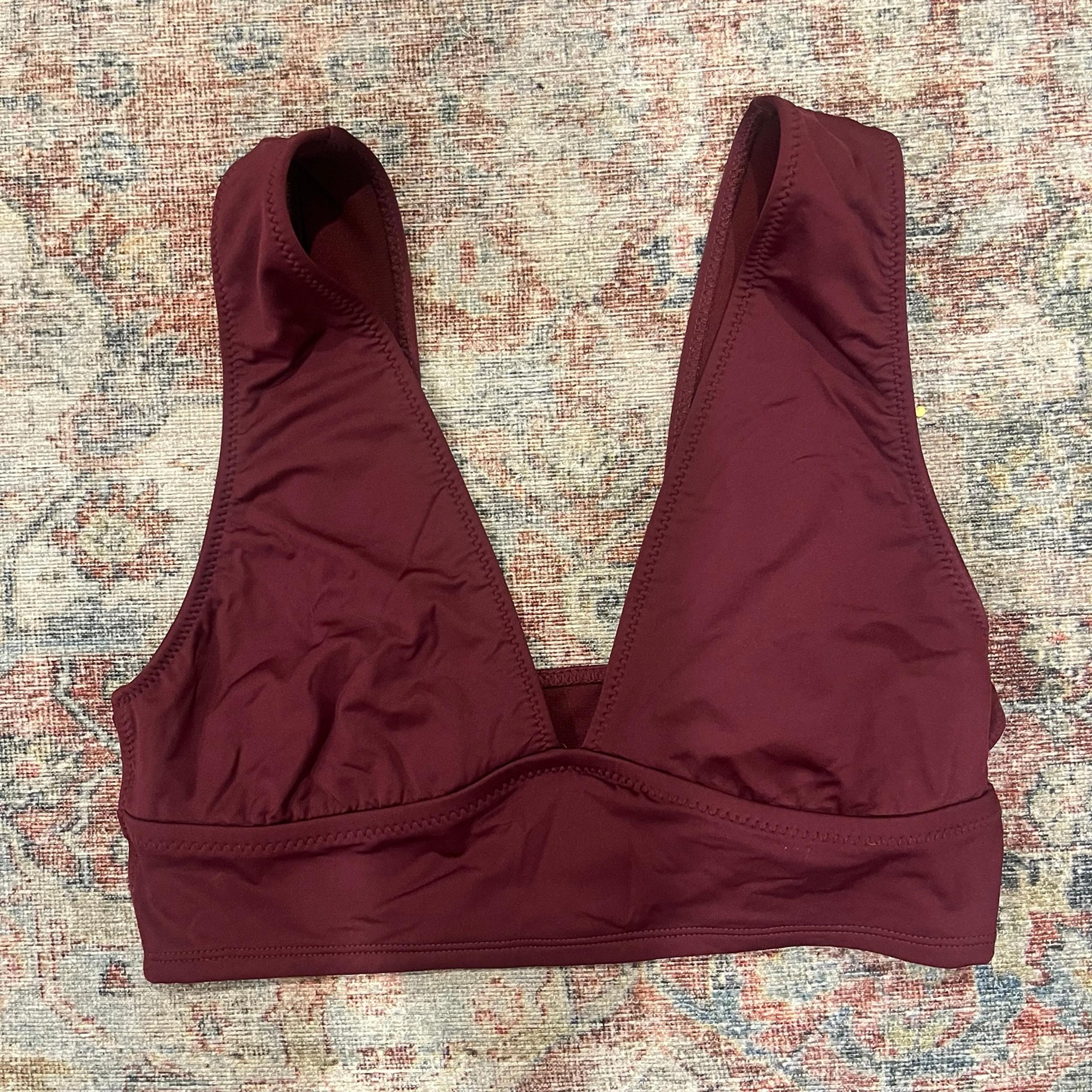 Wide Strap, Mesh Paneled Bikini Top by Mossimo Supply Co, Sz Large