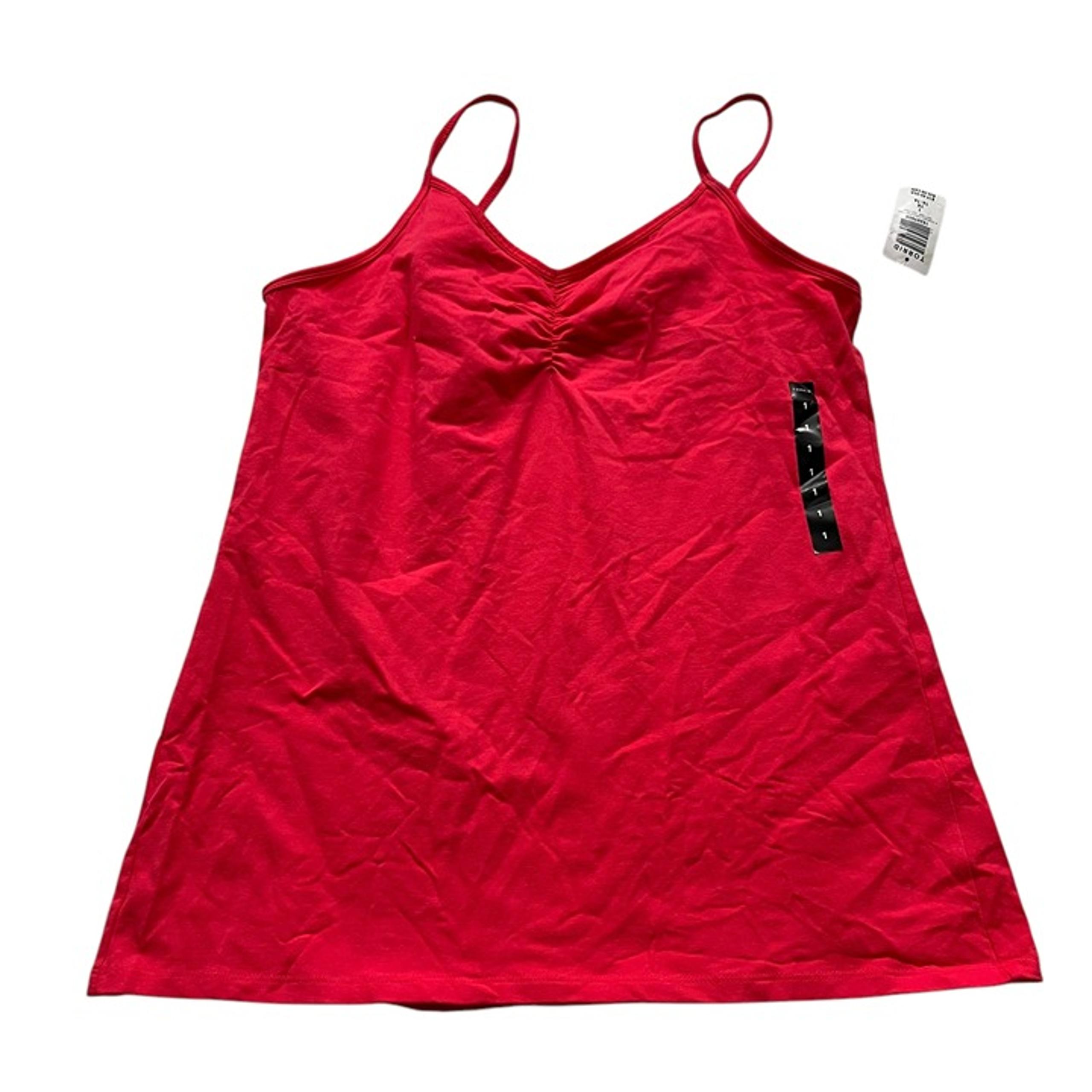 Torrid Tank top cinch front plus size 1X womens pink red magenta camisole