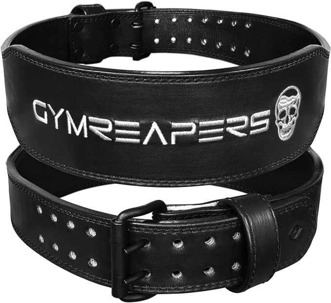 Lower Back Support & Back Pain Leather Weightlifting Belt (Large)