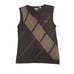 Puma Brown Men’s V-neck Ribbed Pullover Sleeveless Argyle Sweater