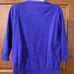 Eileen Fisher Blue Cropped Cardigan Organic Cotton Cashmere LG