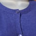 Eileen Fisher Blue Cropped Cardigan Organic Cotton Cashmere LG