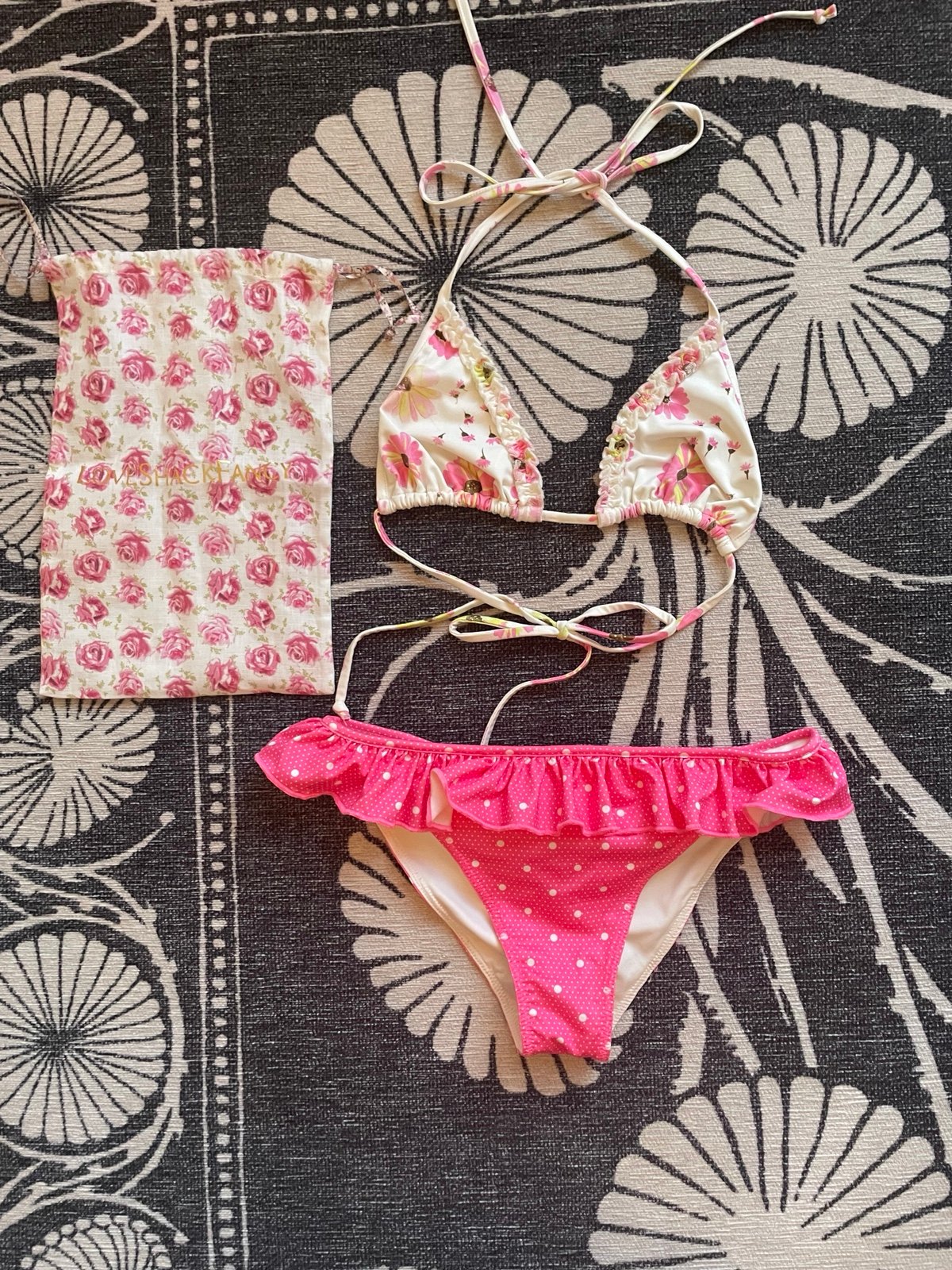 (10Y) Girls LoveShackFancy Mini Harbor Bikini Set