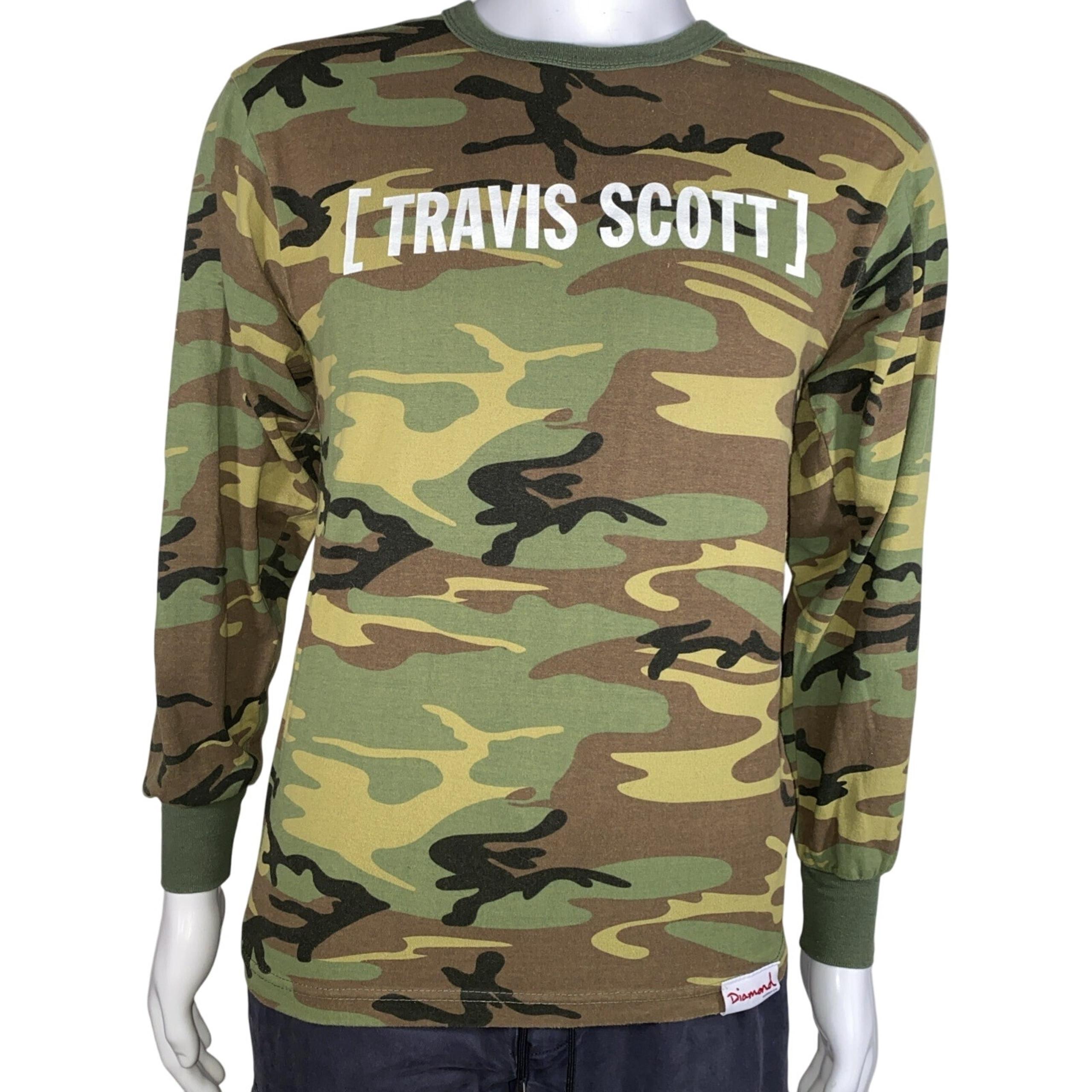 Travis Scott Diamond Supply Camo Long Sleeve 2016 T-Shirt Size Medium