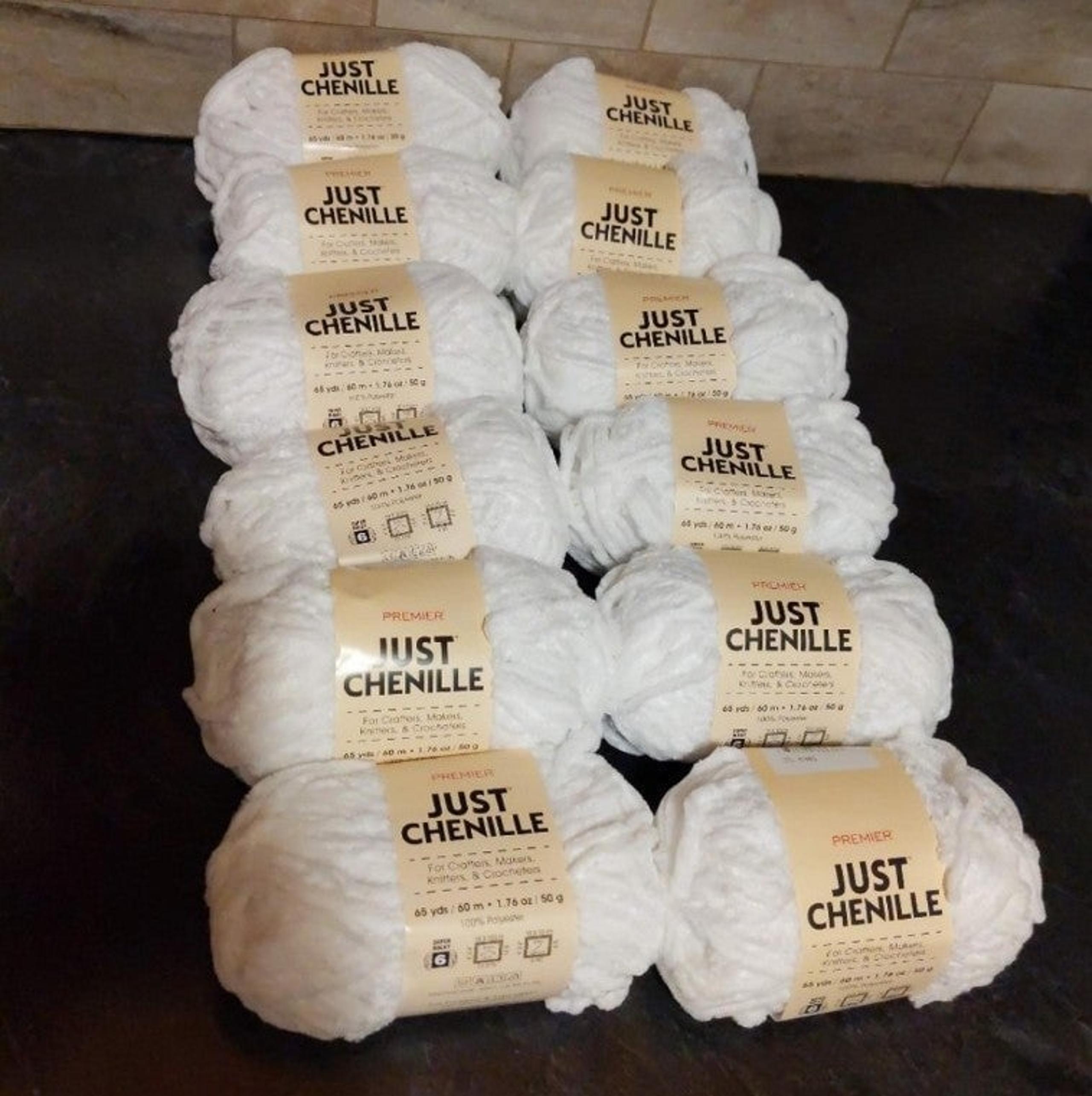 12 SKEINS PREMIER YARN JUST CHENILLE CHUNKY YARN BUNDLE